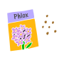 Phlox Seeds Stencil