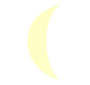 Waxing Crescent Moon Stencil