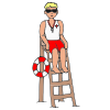 The+Lifeguard+sits+in+a+big+chair+so+he+can+watch+and+keep+everyone+safe+. Picture