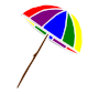 Rainbow Beach Umbrella Stencil