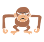 Grumpy Monkey Stencil