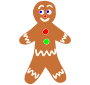 Happy Gingerbread Man Stencil