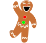 Excited Gingerbread Man Stencil