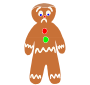 Sad Gingerbread Man Stencil