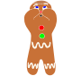 Shy Gingerbread Man Stencil