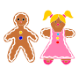 Gingerbread People Stencil