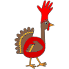 Turkey dressed as a rooster Picture