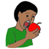 The+boy+is+eating+an+apple.+The+apple+belongs+to+___. Picture