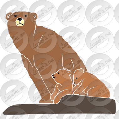 Bear and Cubs Stencil