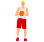 Basketball Player Stencil