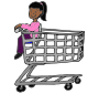 Child in Shopping Cart Picture