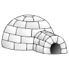 The+penguin+is+under+the+igloo. Picture