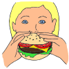 eat hamburger Picture