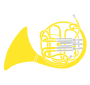 French Horn Stencil