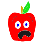 Scared Apple Stencil