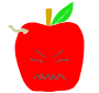 Stressed Apple Stencil