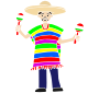 Mexican Poncho Stencil