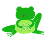 Sick Frog Stencil