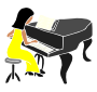 Pianist Stencil