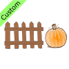 The+pumpkin+is+NEXT+TO+the+fence. Picture