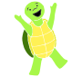 Excited Turtle Stencil