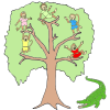 5 Monkeys in Tree Picture