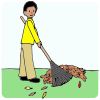 He+is+raking+his+leaves. Picture