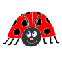 Happy Ladybug Stencil