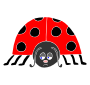 Sad Ladybug Stencil