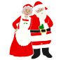 Santa and Mrs Claus Stencil