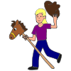 The+girl+is+galloping+on+the+horse. Picture