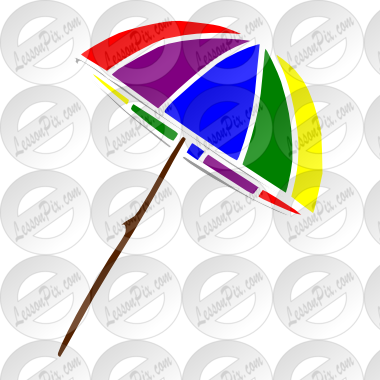 Rainbow Beach Umbrella Stencil
