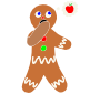 Hungry Gingerbread Man Stencil
