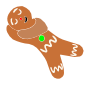 Sleepy Gingerbread Man Stencil