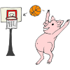 Pig Playing Basketball Picture