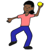 The+girl+is+throwing+a+ball. Picture