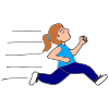 The+girl+is+running+fast. Picture
