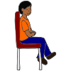 I+sit+in+my+chair+with+a+calm+body. Picture