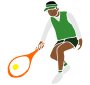 Tennis Player Stencil