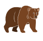 Grizzly Bear Stencil