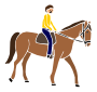 Horseback Riding Stencil