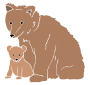 Bear and Cub Stencil