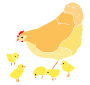 Hen and Chicks Stencil