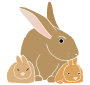 Rabbits Stencil