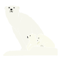 Polar Bear and Cub Stencil
