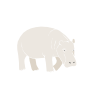 Hippopotamus Calf Stencil