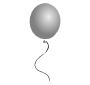 Gray Balloon Stencil