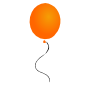 Orange Balloon Stencil