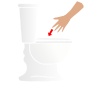 Hand in Toilet Stencil