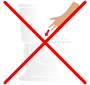 No Hand in Toilet Stencil